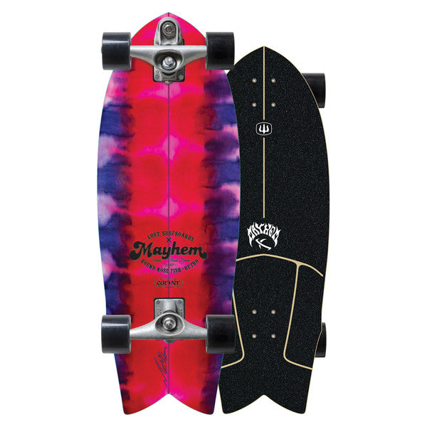 ...LOST X CARVER 29.5" RNF RETRO PINK SURFSKATE COMPLETE C7