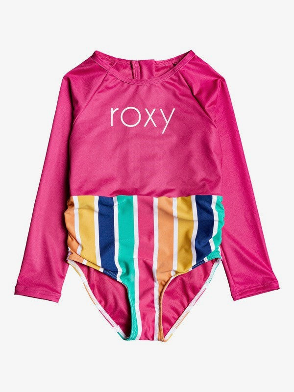 Roxy Girls 2-7 Maui Shade Long Sleeve Zipped UPF 50 One-Piece Rashguard