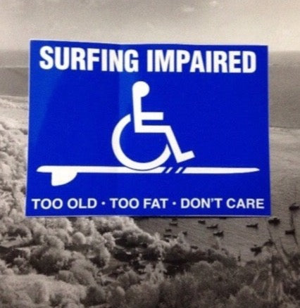Surfing impaired sticker