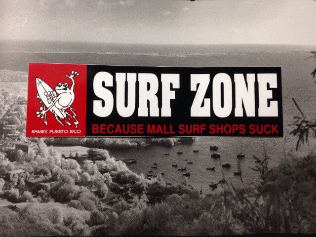 Mall surf shop suck sticker